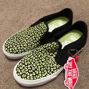 NWT Vans Deluxe Comfort Cheetah Sharp Green